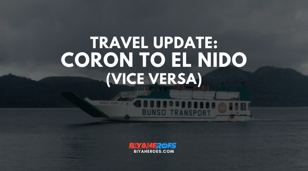 Bunso Transport: Coron to El Nido vv is BACK!