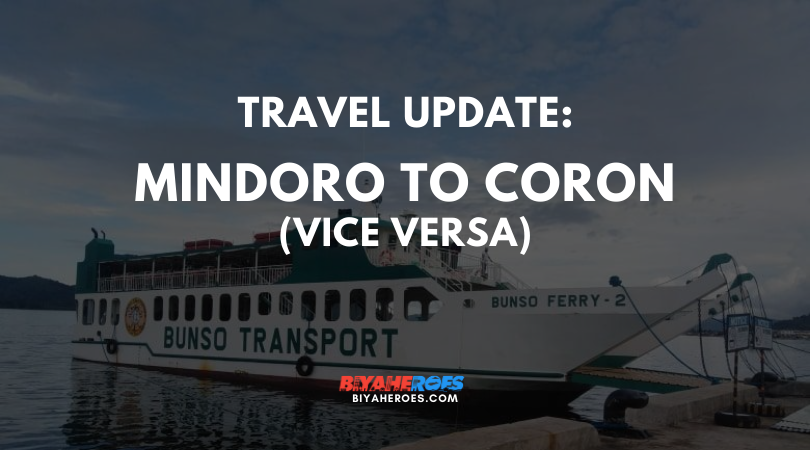 UPDATE: Bunso Transport accepts passengers San Jose Mindoro to Coron vv
