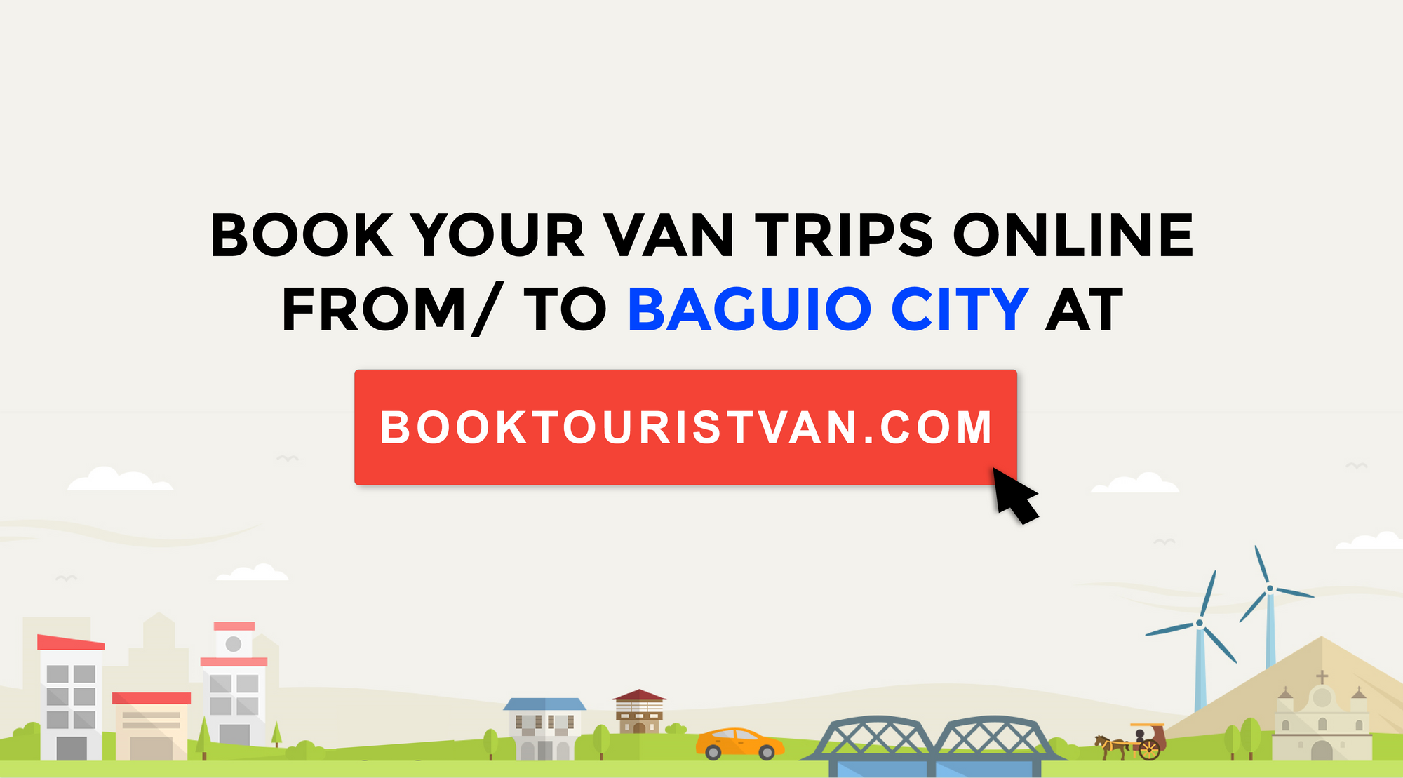 Book your van trips from Baguio City to Manila!