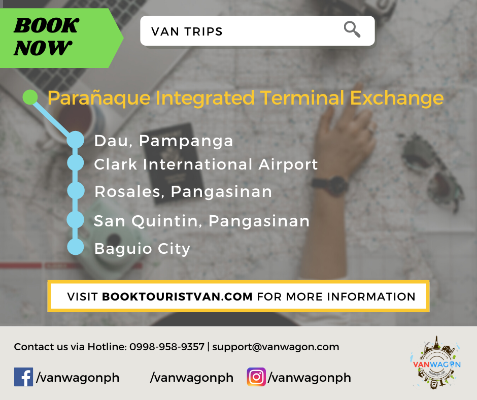 PITX to/from Baguio, Pampanga, Clark, and Pangasinan via VanWagon!